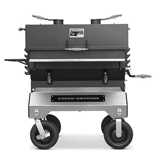 Yoder Smokers 24 by 36 Inch Charcoal Grill on Competition Cart